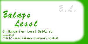 balazs lessl business card